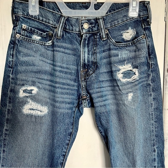 ABERCROMBIE & Fitch Men's Langdon Skinny Stretch Jeans Distressed 28x30 - Picture 3 of 14